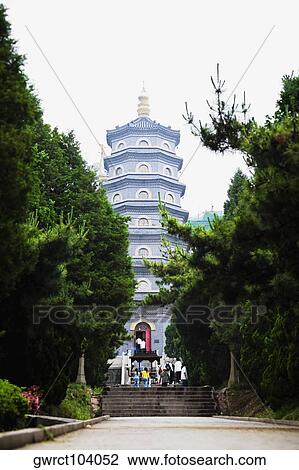 Low angle view of a temple, Zhanshan Temple, Qingdao, Shandong Province, China View Large Photo Image Stock Image - Low angle view of a temple, Zhanshan Temple, Qingdao, Shandong Province, China. Fotosearch