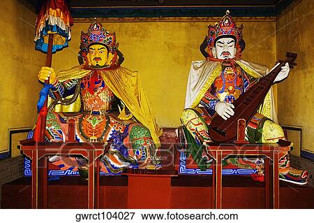 Two statues in a temple, Da Zhao Temple, Hohhot, Inner Mongolia, China View Large Photo Image Stock Photo - Two statues in a temple, Da Zhao Temple, Hohhot, Inner Mongolia, China. Fotosearch