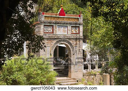 Entrance of a building, Fuli Village, Yangshuo, Guangxi Province, China View Large Photo Image Stock Image - Entrance of a building, Fuli Village, Yangshuo, Guangxi Province, China. Fotosearch