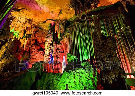 Interiors of a cave, Xingping, Yangshuo, Guangxi Region, China View Large Photo Image Stock Image - Interiors of a cave, Xingping, Yangshuo, Guangxi Region, China. Fotosearch