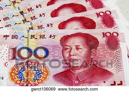 Stock Photo - Close-up of one hundred Yuan notes. Fotosearch