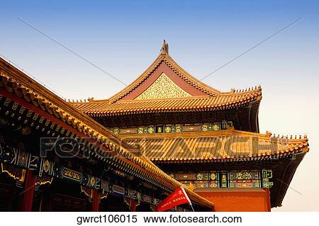 Stock Photography - Low angle view of a building, Forbidden City, Beijing, China. Fotosearch