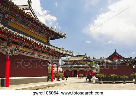 Picture - Low angle view of pagodas, Five Pagoda Temple, Hohhot, Inner Mongolia, China. Fotosearch
