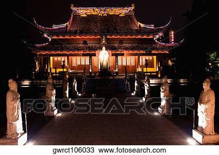Pagoda lit up at night, Nanjing, Jiangsu Province, China View Large Photo Image Stock Image - Pagoda lit up at night, Nanjing, Jiangsu Province, China. Fotosearch