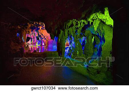 Interiors of a cave, Lotus Cave, Xingping, Yangshuo, Guangxi Province, China View Large Photo Image Picture - Interiors of a cave, Lotus Cave, Xingping, Yangshuo, Guangxi Province, China. Fotosearch