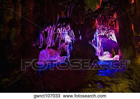 Interiors of a cave, Xingping, Yangshuo, Guangxi Region, China View Large Photo Image Stock Image - Interiors of a cave, Xingping, Yangshuo, Guangxi Region, China. Fotosearch