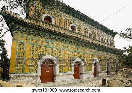 Low angle view of a building, Four Great Regions, Summer Palace, Beijing, China View Large Photo Image Stock Photo - Low angle view of a building, Four Great Regions, Summer Palace, Beijing, China. Fotosearch