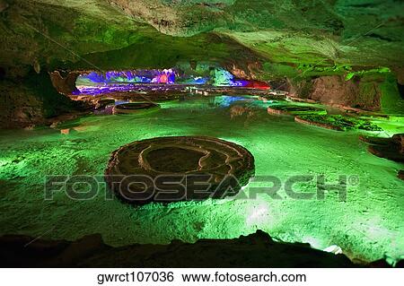 Rock formations in a cave, Lotus cave, XingPing, Yangshuo, Guangxi Province, China View Large Photo Image Stock Photograph - Rock formations in a cave, Lotus cave, XingPing, Yangshuo, Guangxi Province, China. Fotosearch