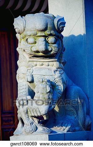 Close-up of a statue of a lion, Tunxi Old Street, Tunxi District, Anhui Province, China View Large Photo Image Stock Photo - Close-up of a statue of a lion, Tunxi Old Street, Tunxi District, Anhui Province, China. Fotosearch