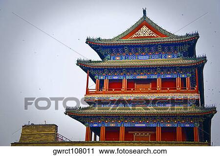 Low angle view of a building, Qianmen, Beijing, China View Large Photo Image Stock Image - Low angle view of a building, Qianmen, Beijing, China. Fotosearch