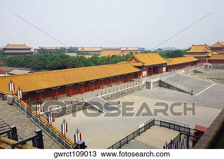 High angle view of a palace, Forbidden City, Beijing, China View Large Photo Image Stock Image - High angle view of a palace, Forbidden City, Beijing, China. Fotosearch
