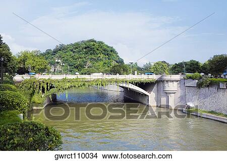 Bridge over a river, Guilin, Guangxi Province, China View Large Photo Image Picture - Bridge over a river, Guilin, Guangxi Province, China. Fotosearch
