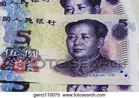 Close-up of five Yuan notes View Large Photo Image Stock Photography - Close-up of five Yuan notes. Fotosearch