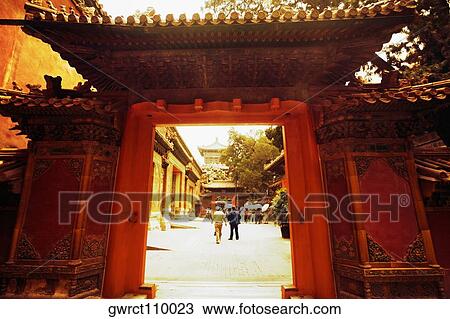 Entrance of a building, Forbidden City, Beijing, China View Large Photo Image Stock Image - Entrance of a building, Forbidden City, Beijing, China. Fotosearch