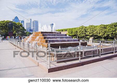 Fountain in a park, Huangpu Park, Shanghai, China View Large Photo Image Stock Image - Fountain in a park, Huangpu Park, Shanghai, China. Fotosearch