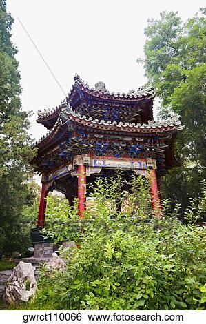 Gazebo in the park, Beijing Zhongshan Park, Beijing, China View Large Photo Image Stock Photograph - Gazebo in the park, Beijing Zhongshan Park, Beijing, China. Fotosearch