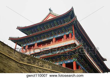Low angle view of a building, Qianmen, Beijing, China View Large Photo Image Stock Photo - Low angle view of a building, Qianmen, Beijing, China. Fotosearch