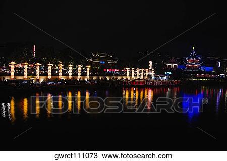 Boats at a dock, Nanjing, Jiangsu Province, China View Large Photo Image Stock Image - Boats at a dock, Nanjing, Jiangsu Province, China. Fotosearch