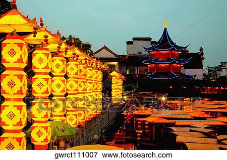 Boats in a river, Nanjing, Jiangsu Province, China View Large Photo Image Stock Photo - Boats in a river, Nanjing, Jiangsu Province, China. Fotosearch