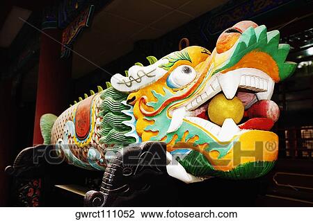 Close-up of a statue of dragon in a temple, Zhanshan Temple, Qingdao, Shandong Province, China View Large Photo Image Stock Image - Close-up of a statue of dragon in a temple, Zhanshan Temple, Qingdao, Shandong Province, China. Fotosearch