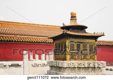 Facade of a palace, Forbidden City, Beijing, China View Large Photo Image Stock Image - Facade of a palace, Forbidden City, Beijing, China. Fotosearch