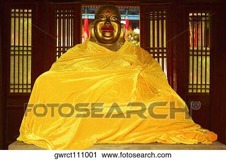 Laughing Buddha covered with a blanket in a temple, Beidaihe, China View Large Photo Image Stock Image - Laughing Buddha covered with a blanket in a temple, Beidaihe, China. Fotosearch