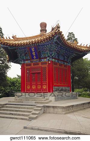 Stock Photography - Pavilion in a park, Beijing Zhongshan Park, Beijing, China. Fotosearch