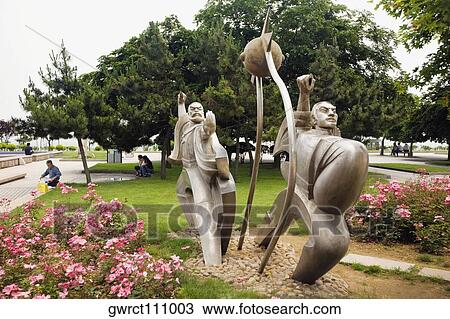 Statues in a park, Qingdao, Shandong Province, China View Large Photo Image Stock Image - Statues in a park, Qingdao, Shandong Province, China. Fotosearch