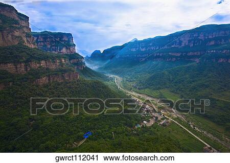 High angle view of a canyon, Taihang Grand Canyon, Linzhou, Henan Province, China View Large Photo Image Stock Image - High angle view of a canyon, Taihang Grand Canyon, Linzhou, Henan Province, China. Fotosearch