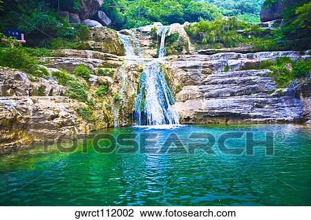 Waterfall in a forest, Mt Yuntai, Jiaozuo, Henan Province, China View Large Photo Image Stock Image - Waterfall in a forest, Mt Yuntai, Jiaozuo, Henan Province, China. Fotosearch