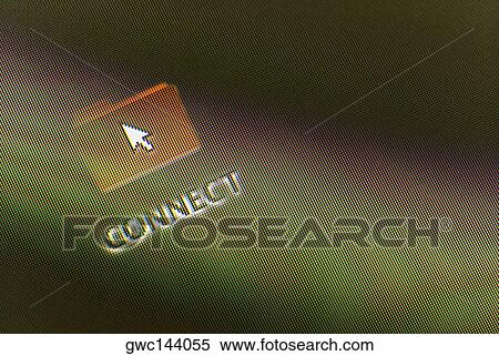 Close-up of a connect icon and a cursor on a monitor screen View Large Photo Image Stock Photography - Close-up of a connect icon and a cursor on a monitor screen. Fotosearch