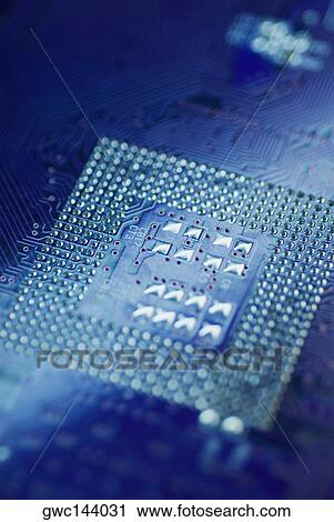 Stock Image - High angle view of a circuit board. Fotosearch