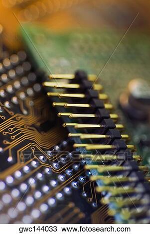 Stock Image - High angle view of a circuit board. Fotosearch