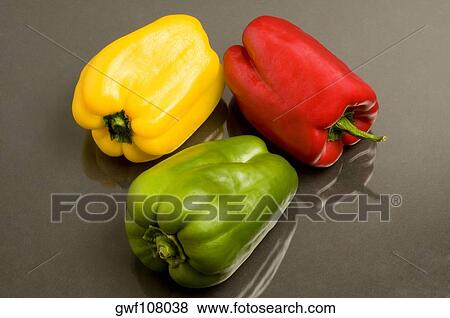 Close-up of bell peppers View Large Photo Image Stock Photo - Close-up of bell peppers. Fotosearch