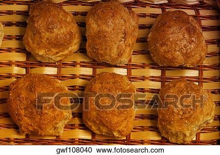 High angle view of cookies in a wicker basket View Large Photo Image Stock Image - High angle view of cookies in a wicker basket. Fotosearch