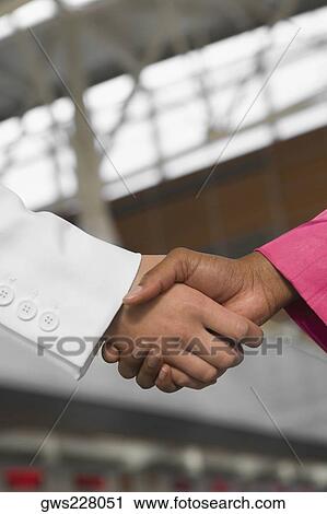 Close-up of two businesswomen shaking hands at an airport View Large Photo Image Stock Image - Close-up of two businesswomen shaking hands at an airport. Fotosearch
