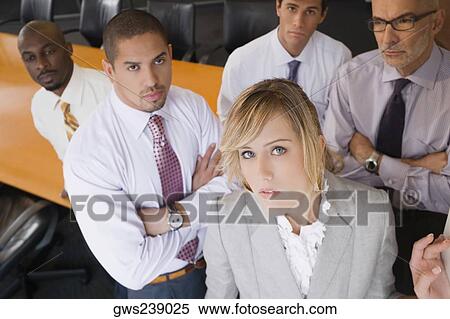 Portrait of a businesswoman with her colleagues View Large Photo Image Stock Photography - Portrait of a businesswoman with her colleagues. Fotosearch