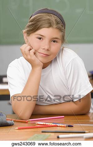 Portrait of a girl smiling View Large Photo Image Stock Photo - Portrait of a girl smiling. Fotosearch