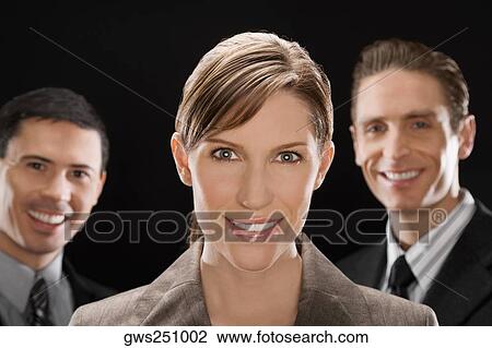 Portrait of business executives smiling View Large Photo Image Stock Image - Portrait of business executives smiling. Fotosearch