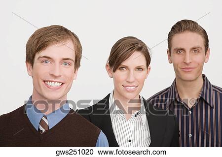 Portrait of four business executives smiling View Large Photo Image Stock Image - Portrait of four business executives smiling. Fotosearch