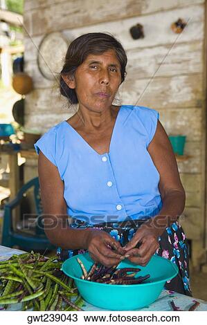 Mature woman peeling beans in a kitchen, Papantla, Veracruz, Mexico View Large Photo Image Stock Image - Mature woman peeling beans in a kitchen, Papantla, Veracruz, Mexico. Fotosearch