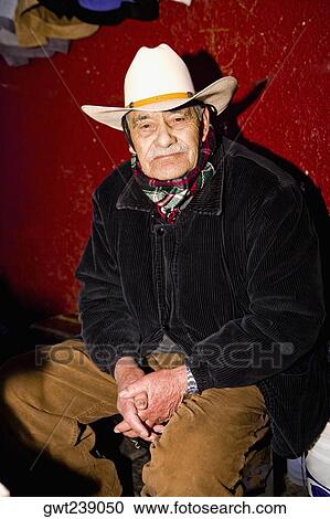 Stock Image - Portrait of a senior man, Zacatecas State, Mexico. Fotosearch