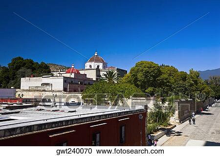 Stock Image - Art museum in a city, Santo Domingo, Oaxaca, Oaxaca State, Mexico. Fotosearch