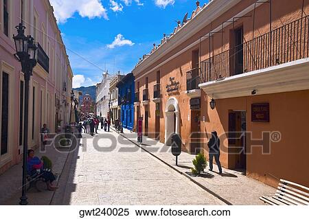 Buildings on both sides of a street, San Cristobal De Las Casas, Chiapas, Mexico View Large Photo Image Stock Photography - Buildings on both sides of a street, San Cristobal De Las Casas, Chiapas, Mexico. Fotosearch