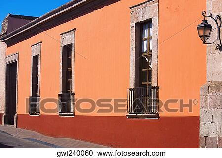 Facade of a building, House of the revisory fiscal, Morelia, Michoacan State, Mexico View Large Photo Image Stock Image - Facade of a building, House of the revisory fiscal, Morelia, Michoacan State, Mexico. Fotosearch