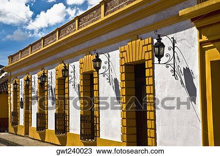 Lanterns mounted on the wall of a building, San Cristobal De Las Casas, Chiapas, Mexico View Large Photo Image Stock Image - Lanterns mounted on the wall of a building, San Cristobal De Las Casas, Chiapas, Mexico. Fotosearch