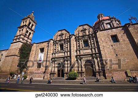 Low angle view of a church, Templo De Las Monjas, Morelia, Michoacan State, Mexico View Large Photo Image Stock Image - Low angle view of a church, Templo De Las Monjas, Morelia, Michoacan State, Mexico. Fotosearch