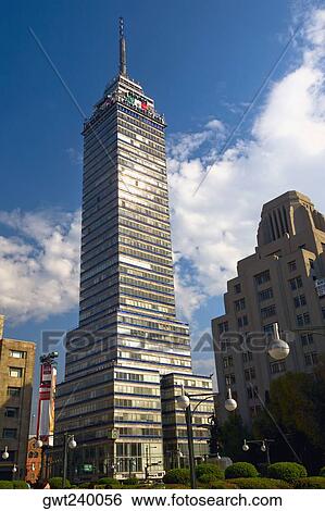 Low angle view of a tower, Torre Latinoamericana, Mexico city, Mexico View Large Photo Image Stock Photograph - Low angle view of a tower, Torre Latinoamericana, Mexico city, Mexico. Fotosearch