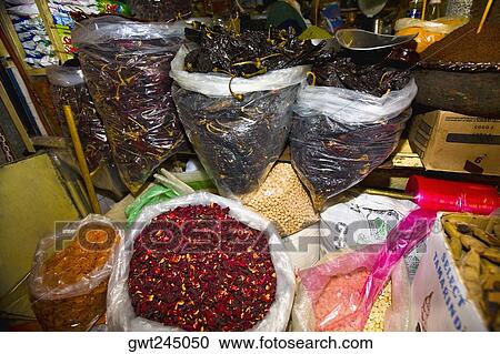 Spices at a market stall, Xochimilco, Mexico View Large Photo Image Stock Image - Spices at a market stall, Xochimilco, Mexico. Fotosearch