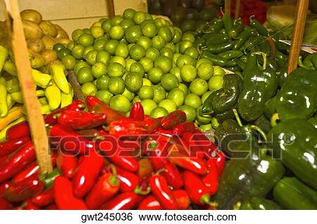Vegetables at a market stall, Xochimilco, Mexico View Large Photo Image Stock Photograph - Vegetables at a market stall, Xochimilco, Mexico. Fotosearch